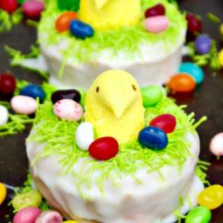Peeps Baked Lemon Cake Donuts