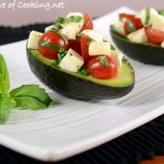 Caprese Salad Stuffed Avocado