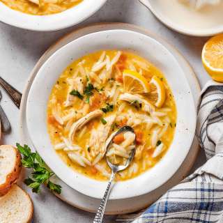 Lemon Chicken Orzo Soup