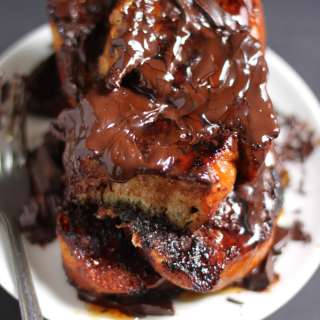 Caramelized Chocolate Coconut French Toast