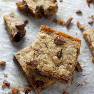 Soft and Chewy Coconut Oil Chocolate Chunk Cookie Bars