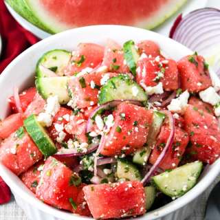 Watermelon Feta Mint Salad