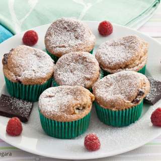 Low Fodmap Chocolate and Raspberry Muffins