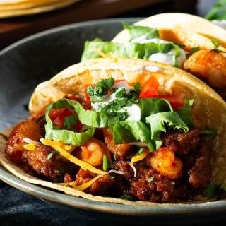 Shrimp and Chorizo Tacos