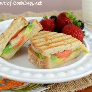 Sharp Cheddar, Avocado, and Tomato Panini
