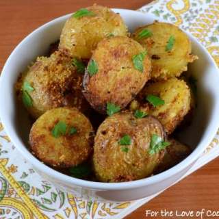 Parmesan and Panko Roasted Baby Potatoes