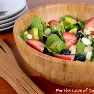 Mixed Greens with Berries, Feta, Avocado, and Almonds
