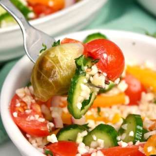 Greek Style Cauliflower Rice Salad