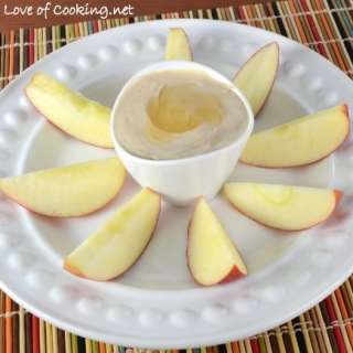 Peanut Butter and Honey Yogurt Dip with Apple Slices
