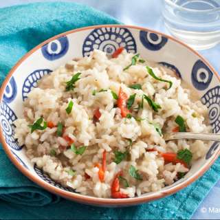 Low Fodmap Sausage and Capsicum Risotto