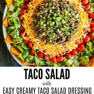 Jessica's Dorito Taco Salad with Creamy Taco Dressing
