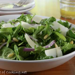 Arugula and Shaved Parmesan Salad with Lemon Vinaigrette