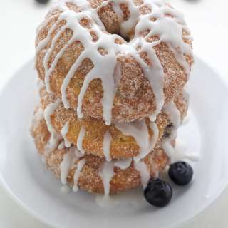 Blueberry Cinnamon Sugar Donuts (with Vegan, Gluten Free, & Dairy Free Options)