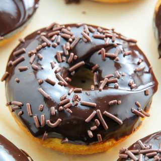 Chocolate Frosted Vanilla Donuts