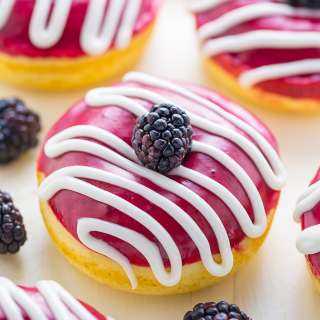Blackberries and Cream Donuts