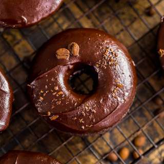 Coffee Lovers Chocolate Cake Donuts
