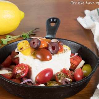 Baked Feta with Tomatoes, Olives, and Garlic