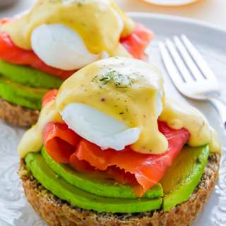 Smoked Salmon and Avocado Eggs Benedict