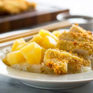 Baked Chicken Katsu with Pineapple Katsu Sauce