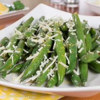 Lemon Butter Green Beans with Parmesan