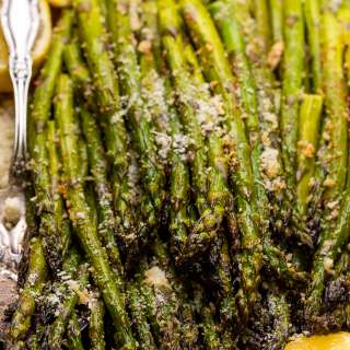Lemon Garlic and Parmesan Asparagus