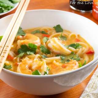 Thai Coconut Curry Shrimp Noodle Soup