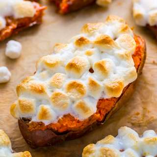 Toasted Marshmallow Twice-Baked Sweet Potatoes