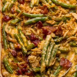 Cheesy Bacon and Green Bean Casserole