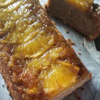 Sticky Pineapple Loaf, Pineapple Ice Cream and Caramel