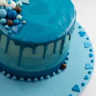 Blue Ombre Chocolate Layer Cake