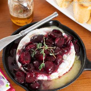 Honey Thyme Sweet Cherry Baked Brie
