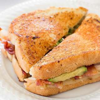 Spicy Chicken Bacon Avocado Grilled Cheese Sandwich