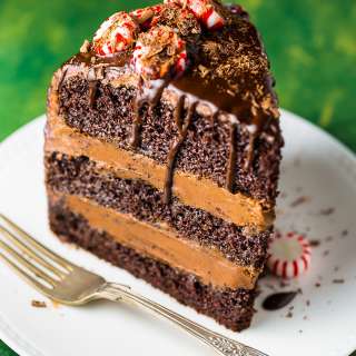 Peppermint Mocha Layer Cake