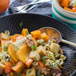 Blue Cheese, Walnut and Persimmon salad