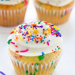 Brown Butter Funfetti Cupcakes