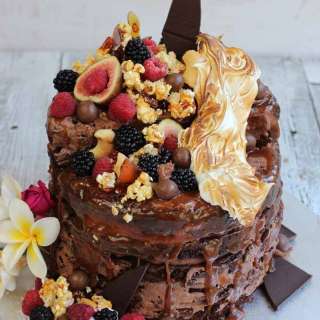 Gluten Free Brownie Layer Cake
