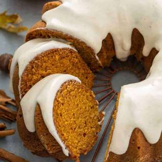 Pumpkin Bundt Cake with Cream Cheese Frosting