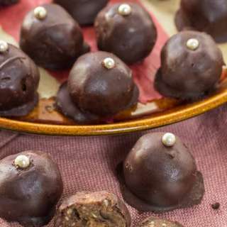 Peanut Butter, Date Chocolate Truffles