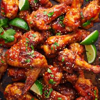 Sweet and Spicy Sriracha Baked Chicken Wings Recipe