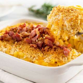 Bacon Butternut Squash Mac and Cheese for Two