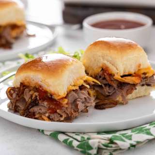 Cheesy Roast Beef Sliders
