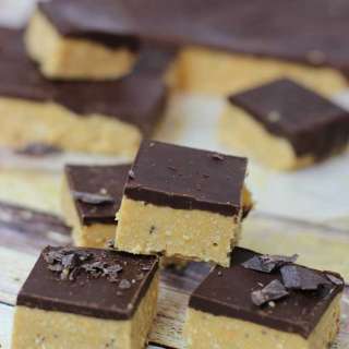 Gluten Free No Bake Peanut Butter Chocolate Bars