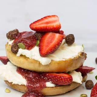 Bagel French Toast with PHILLY and Strawberry Chia Jam