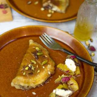 Atayef Pancakes Ricotta Dark Chocolate and Orange