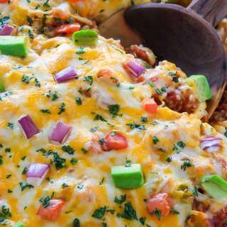 Veggie Fajita Quinoa Casserole