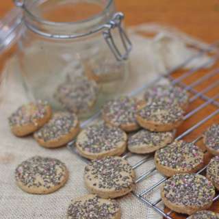 Spelt and Chia Hundreds and Thousands Cookies