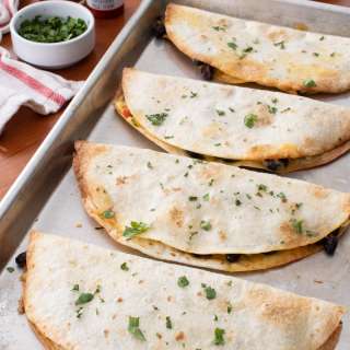 Baked Black Bean and Cheese Quesadillas
