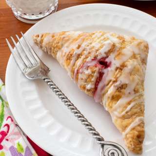 Glazed Strawberry Turnovers