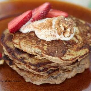 Sweet Carrot Ricotta Pancakes (GF)