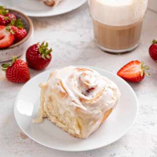Strawberry Rolls with Cream Cheese Frosting